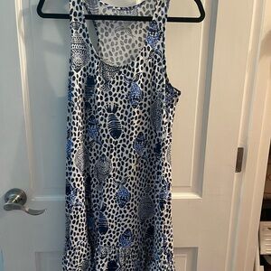 Lilly Pulitzer Blue and White Patterned Dress